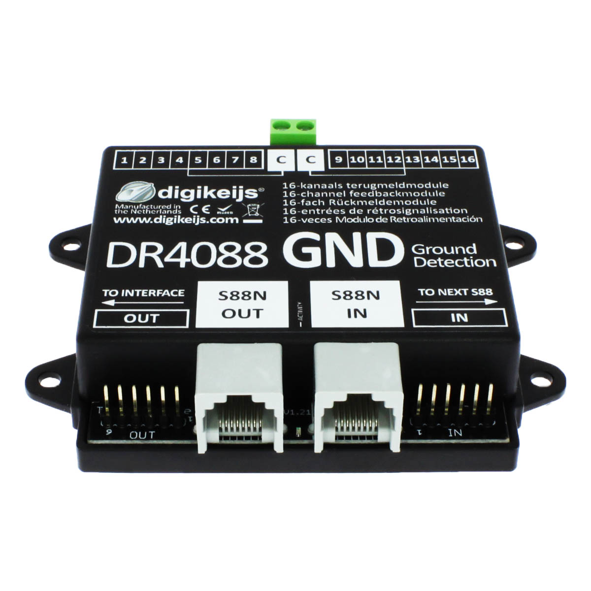 100-DR4088GND - 16-kanal Rückmeldemodul S88N